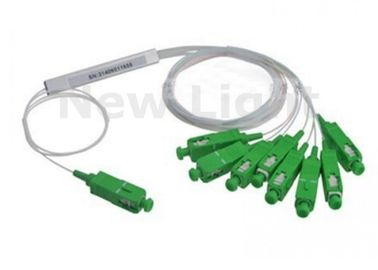Pojedynczy rozdzielacz PLC SAPC MINI 1x8, FTTH PLC Stalowy typ rurki FBT Łącznik światłowodowy