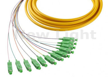 1 metrowe kable światłowodowe SM Simplex SC APC 12 rdzeni Fanout Pigtaile światłowodowe