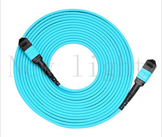 Niebieski kolor MPO - kabel światłowodowy MPO Światłowód Patch PVC / LSZH Multi Mode
