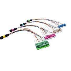 12 Fibre Fan Out MTP Kabel MPO OM3 / OM4 do kaset połączeniowych