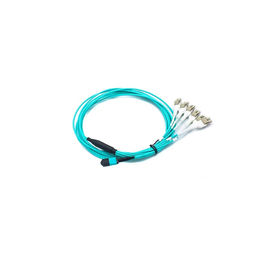4 Dupleksowy kabel MPO MTP, zindywidualizowana długość Włókno światłowodowe Breakout z Aqua Color