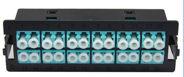 Czarny LC Wstaw Duplex Światłowodowy panel krosowy 24-portowy do skrzynki rozdzielczej 1U