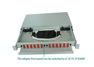 19-calowy 12-rdzeniowy kabel optyczny jednomodowy ODF ST / LC Zamontowany w stojaku