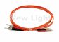 Pomarańczowy LC FC 9/125 Single Mode Duplex Kabel światłowodowy z polskim złączem UPC
