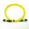 MPO-MPO żeński MPO MTP kabel SM 12 rdzeń patch przewód żółty kabel 10M