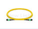 MPO-MPO żeński MPO MTP kabel SM 12 rdzeń patch przewód żółty kabel 10M