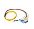 8-rdzeniowy światłowód MPO Pojedynczy przewód światłowodowy PVC / LSZH MPO-LC z włókna szklanego