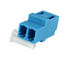 Niebieski adapter światłowodowy LC Wspólny typ Single Mode Duplex Plastic Material