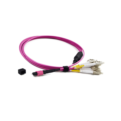 Wielomodowy kabel OM3 3.0mm MPO Biegunowość kabla męskiego na męskie Niska strata wtrąceniowa