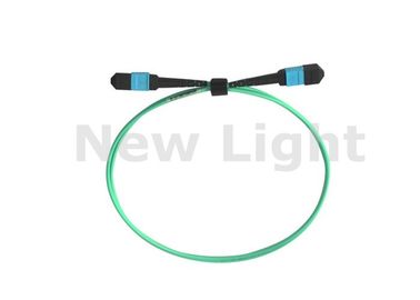 0.5 Metr 12 rdzeń MPO / MTP Patch Cord Green Color Kabel OM2 / OM3 / OM4