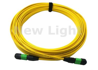 Żółty kabel MPO MTP APC &amp;lt;0,3dB 3 metry 12 rdzeń / 24-żyłowy kabel MPO TO MPO