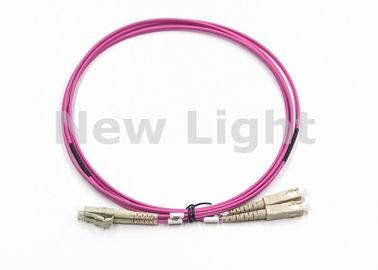 kupować LC UPC do SC UPC Patch światłowodowy Duplex 2.0mm PVC OM4 Multimode 50/125 online manufacture