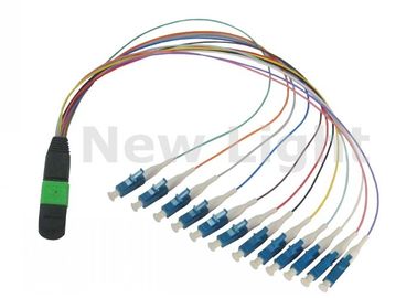 kupować Sieć teleinformatyczna MPO / MTP TO LC Cable / 12 rdzeniowy kabel światłowodowy online manufacture