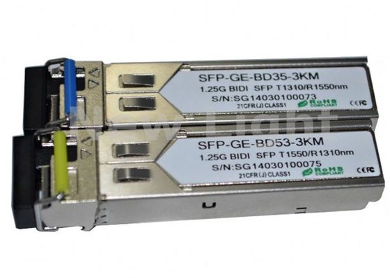 kupować Wysokowydajny transceiver 1.25G BiDi SFP z włóknem jednomodowym i zasięgiem transmisji 3 km online manufacture
