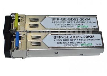 kupować 1G 1-kanałowy transceiver SFP BIDI 1.25G 1310nm / 1550nm 20km LC / SC DDM WDM SFP online manufacture