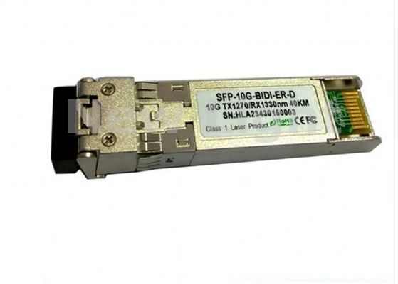 kupować 10Gb/s SFP+ dwukierunkowy nadajnik światłowodowy z łącznikiem LC do zastosowań jednowarunkowych 40 km online manufacture