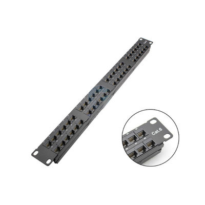 kupować 24 Port 1U Wysokość RJ45 Panel patch z konstrukcją metalową dla sieci Ethernet montażowych na stojaku online manufacture