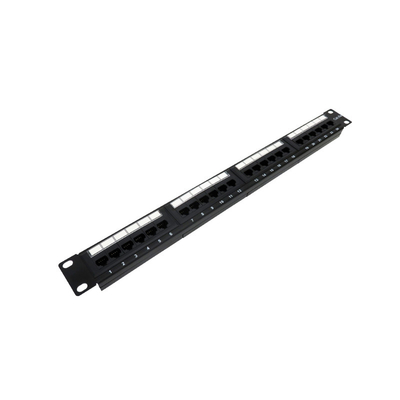 kupować Czarny panel patch 1U do sieci dla zgodności kategorii 5e/Cat6/Cat6a/Cat7 Certyfikowany RoHS/UL/CE online manufacture