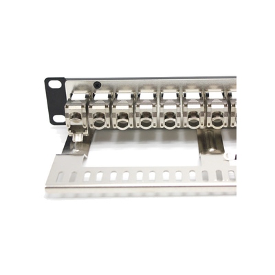 kupować RoHS certyfikowany panel patch Ethernet z czarnego metalu RJ45 do montażu na regałach online manufacture
