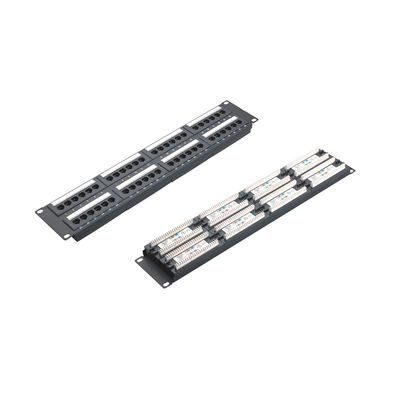 kupować Panel patch Ethernet RJ45 osłonięty do montażu na stojaku z zarządzaniem kablami dla sieci dużych prędkości online manufacture