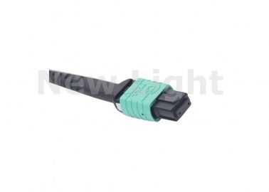 kupować Zielony kabel światłowodowy MPO Multi tryb OM3 8 rdzeń 10 metrów dla QSFP / Transceiver online manufacture