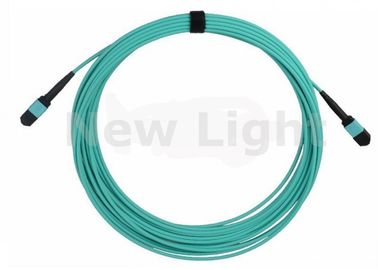 kupować 10 metrów 12 rdzeń wielomodowy kabel światłowodowy, 10G zielony kabel światłowodowy OM3 online manufacture