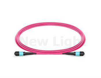 kupować 5M OM4 12-żyłowy żeński MPO / MTP - przewód światłowodowy MPO LSZH 3.0 magenta online manufacture