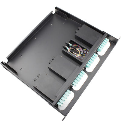 kupować System dystrybucji światłowodowej 1U o maksymalnej pojemności 144 rdzeni i materiał ze stali nierdzewnej do sieci FTTH/FTTB/FTTX online manufacture