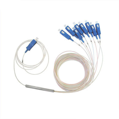 kupować Konfiguracja splittera światłowodowego 1x8 portów z zakresem fal 1260-1650nm i obudową w stalowej tubie dla FTTH / CATV online manufacture