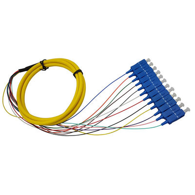 kupować SC APC Fiber Pigtail 0,9mm 2M Kabel skokowy z włókna optycznego z 12 opcjami kolorów online manufacture