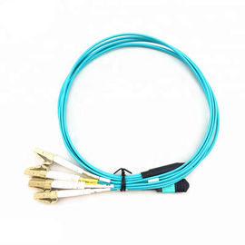 kupować 5M OM4 MPO Patch kabel światłowodowy 12 rdzeń żeński Fan - Out LC Connector online manufacture