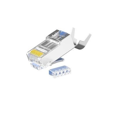 kupować Wtyki przemysłowe typu CAT6 RJ45 - przejrzysty obudowa, pokryta złotem o pojemności 50 mikronów online manufacture