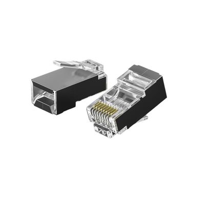 kupować Wysokowydajne złącze RJ45 ze stykami pozłacanymi 50U, testem Fluke Pass i przezroczystą konstrukcją zapobiegającą plątaniu się kabli online manufacture