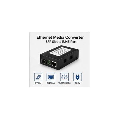 kupować Gigabitowy konwerter mediów SFP z odległością transmisji 20 km dla światłowodu jednomodowego i automatycznym negocjowaniem 10/100/1000 Mbps online manufacture