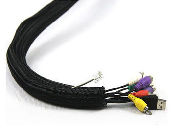 kupować Ognioodporna ochrona Siatka światłowodowa Czarny Rękaw PET / Nylon trudnopalny online manufacture