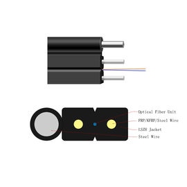 kupować Kurtka LSZH / PVC / PE Simplex Single Mode Fiber G652A FTTH Upuszczanie kabla antenowego online manufacture