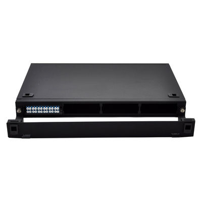 kupować Płytka płytkowa ze składnikiem przesuwnego typu 19-calowy z włóknem optycznym z 12/24 portem SC/LC/E2000 do FTTH online manufacture