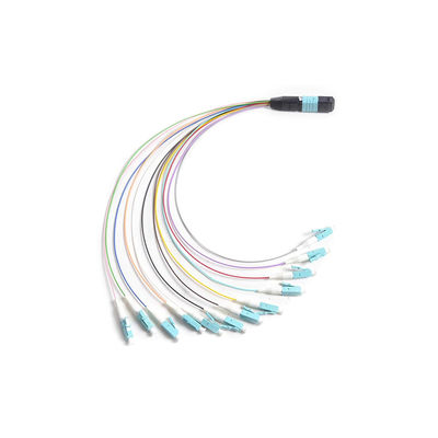 kupować 12F MTP-LC MPO Fiber Optic Breakout Cable z średnicą 0,9 mm i niską stratą wstawienia ≤ 0,3 dB dla aplikacji o dostosowalnej długości online manufacture