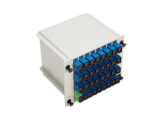 kupować 1x32 Plug-in Type PLC Fiber Optic Splitter z podłączem SC dla systemów FTTX online manufacture