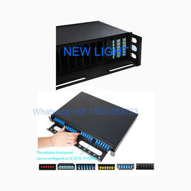 kupować Czarny panel światłowodowy 1U 2U 3U Standardowy rozmiar Port LC / SC / ST / FC online manufacture