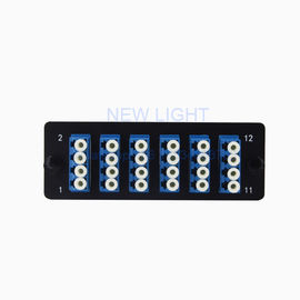 kupować 6 portów 4 X 4L Optyczne panele krosowe do montażu w szafie / Black Box Światłowodowy panel krosowy online manufacture