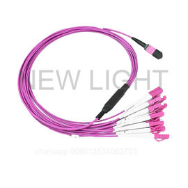 kupować OS2 OM3 OM4 Kabel światłowodowy MPO MTP dla 100 Gigabit Ethernet Low Loss online manufacture
