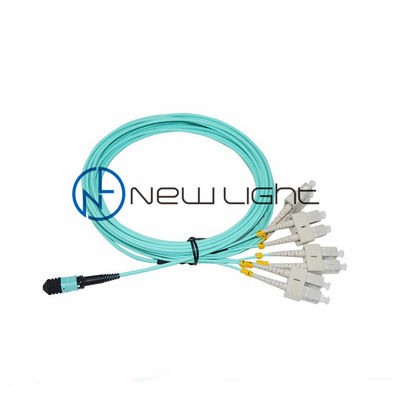 kupować Kabel światłowodowy MPO żeński do 4 DX SC OM3 wielomodowy z płaszczem LSZH Kabel magistralny MPO online manufacture