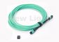 Zielony kabel światłowodowy MPO Multi tryb OM3 8 rdzeń 10 metrów dla QSFP / Transceiver
