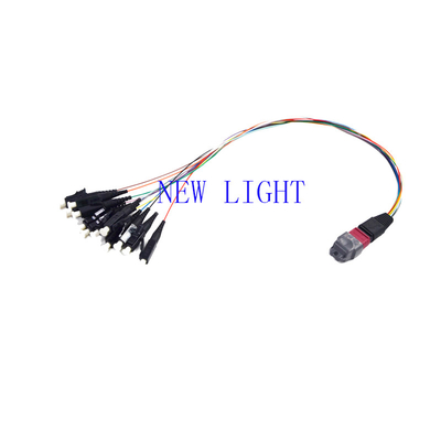Zespoły kabli MPO centrum danych Niskie straty wtrąceniowe OM3 PVC o średnicy 3,0 mm