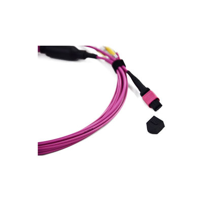 Niska strata wstawienia 10 GB OM3 MPO do LC Kabel włóknowy z 0,9 mm Fanout Patch Cables