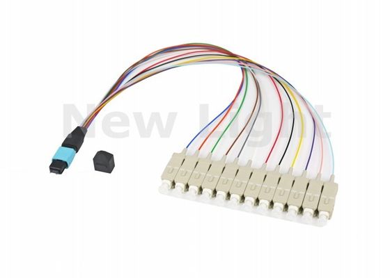 Kabel Multimode OM3 MPO MTP 12 rdzeni / 24 rdzenie do sieci pamięci masowej Fiber Channel