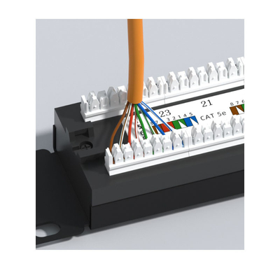 Metalowy panel patch RJ45 Ethernet z obsługą kabli 1U