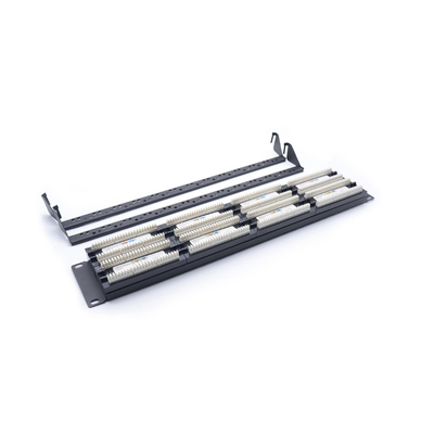 1U Metal RJ45 Patch Panel For Rack Mountable Cat5e/Cat6/Cat6a/Cat7 Ethernet Connections