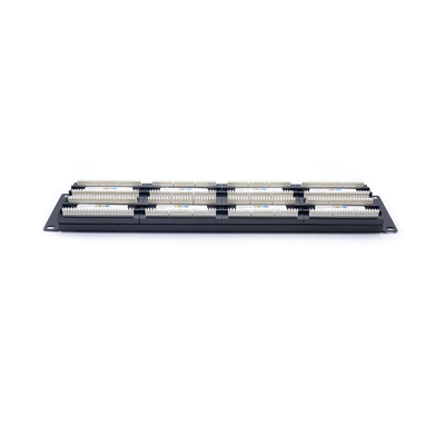 1U 2U Zarządzanie kablami Ethernet Panel patch Krone IDC Termination Panel metalowy czarny